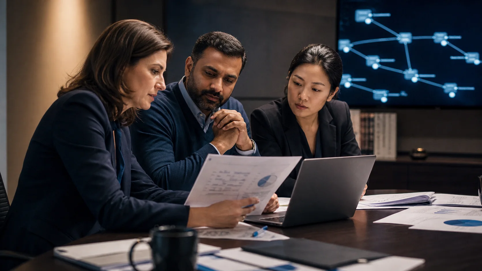 Sales and analytics leaders reviewing evidence behind a forecast